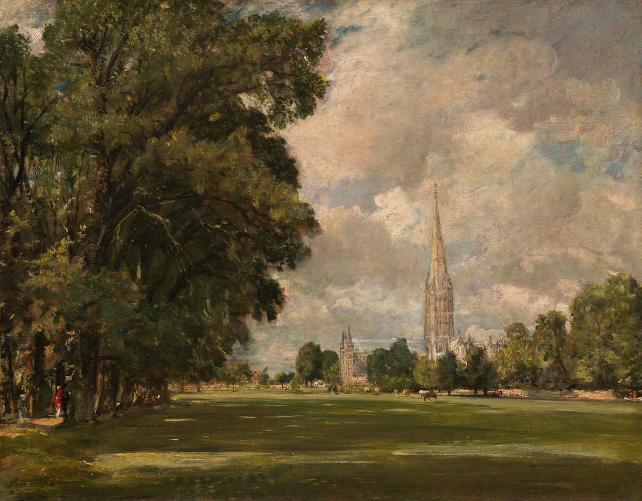 Katedrála v Salisbury z Lower Marsh Close, 1820. od John Constable