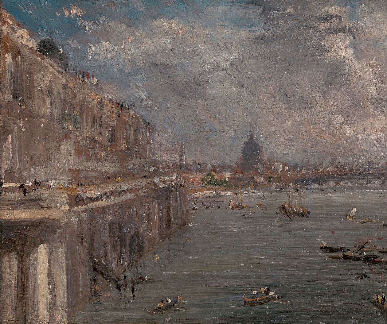 Somerset House Terrace od Waterloo Bridge od John Constable