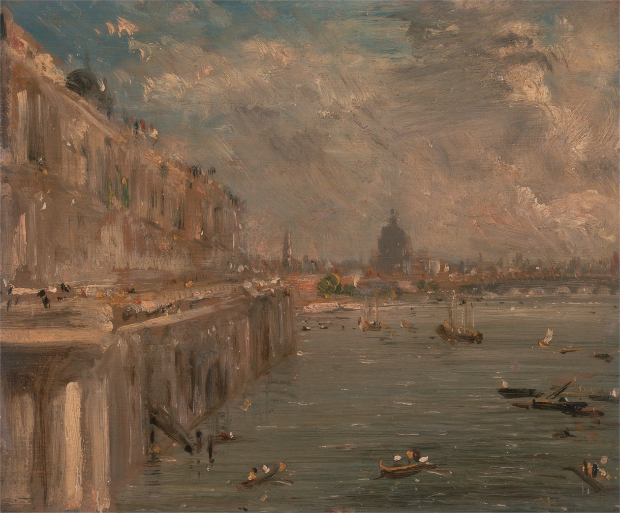 Somerset House Terrace z mostu Waterloo Bridge od John Constable