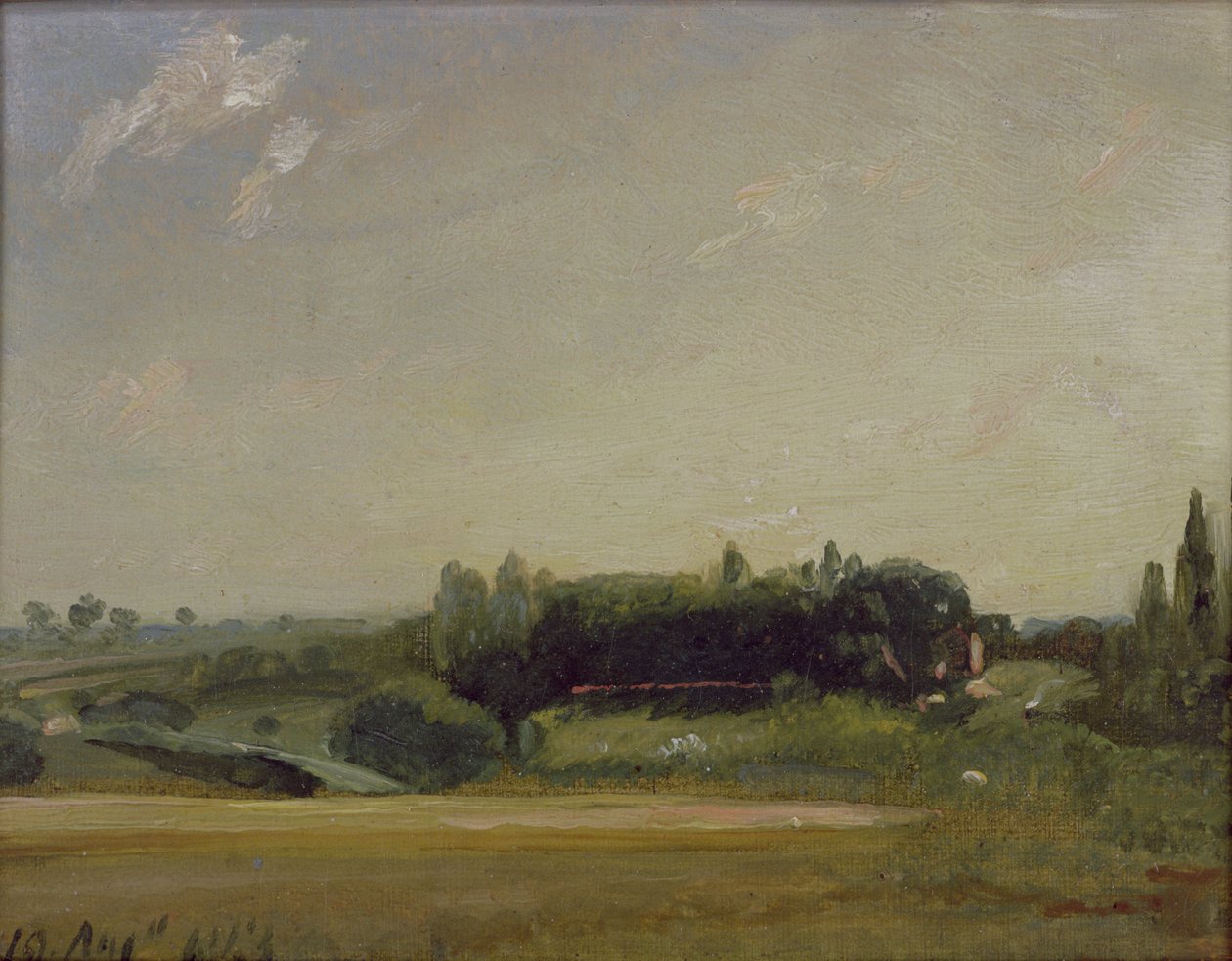 Pohled směrem k faře, východní Bergholt od John Constable