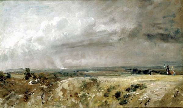 Pohled na Hampstead Heath (olej na plátně) od John Constable