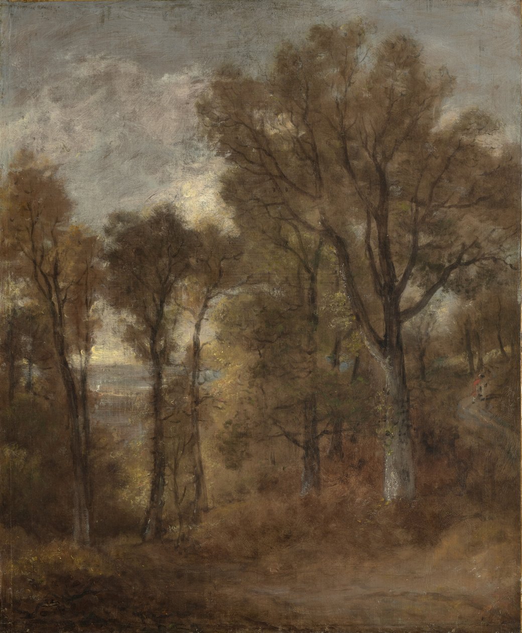 Lesní scéna s výhledem na Dedham Vale, kolem 1802-03 od John Constable