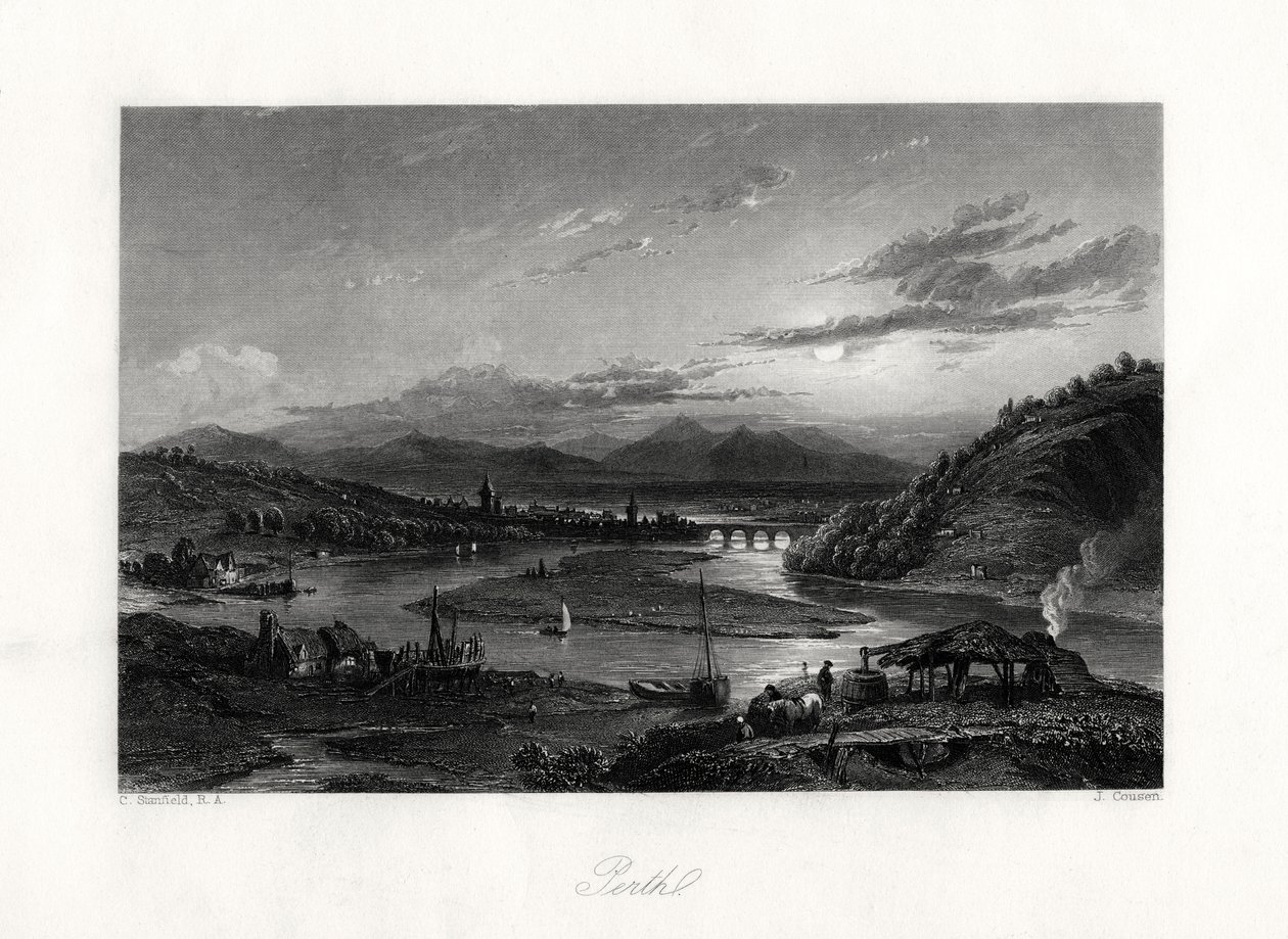 Perth, Austrálie, 19. století od John Cousen