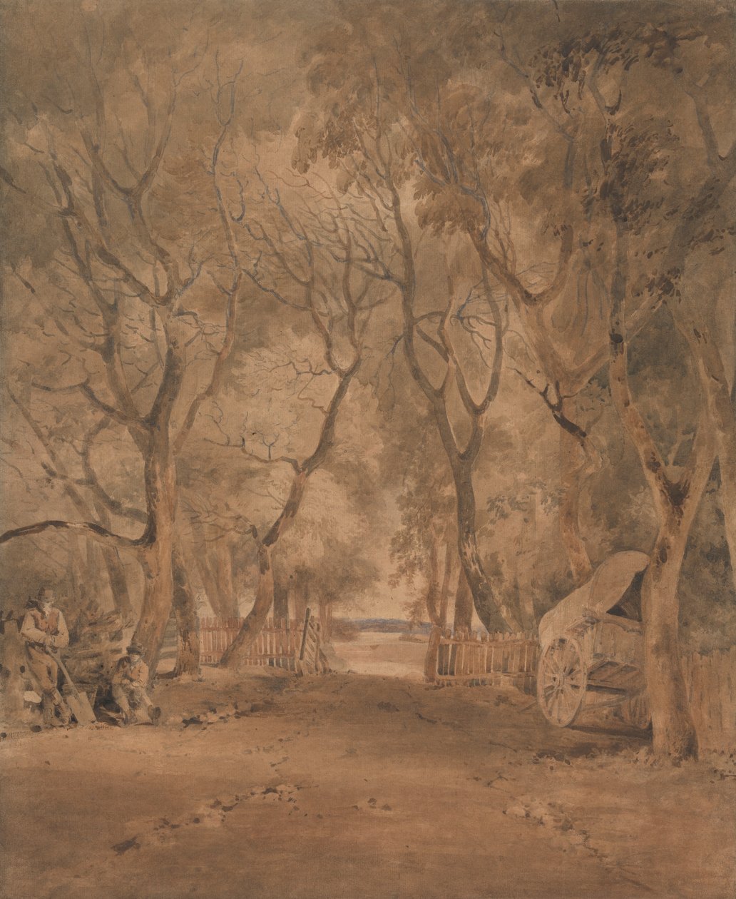 Vstup do Earlham Park, poblíž Norwiche od John Crome