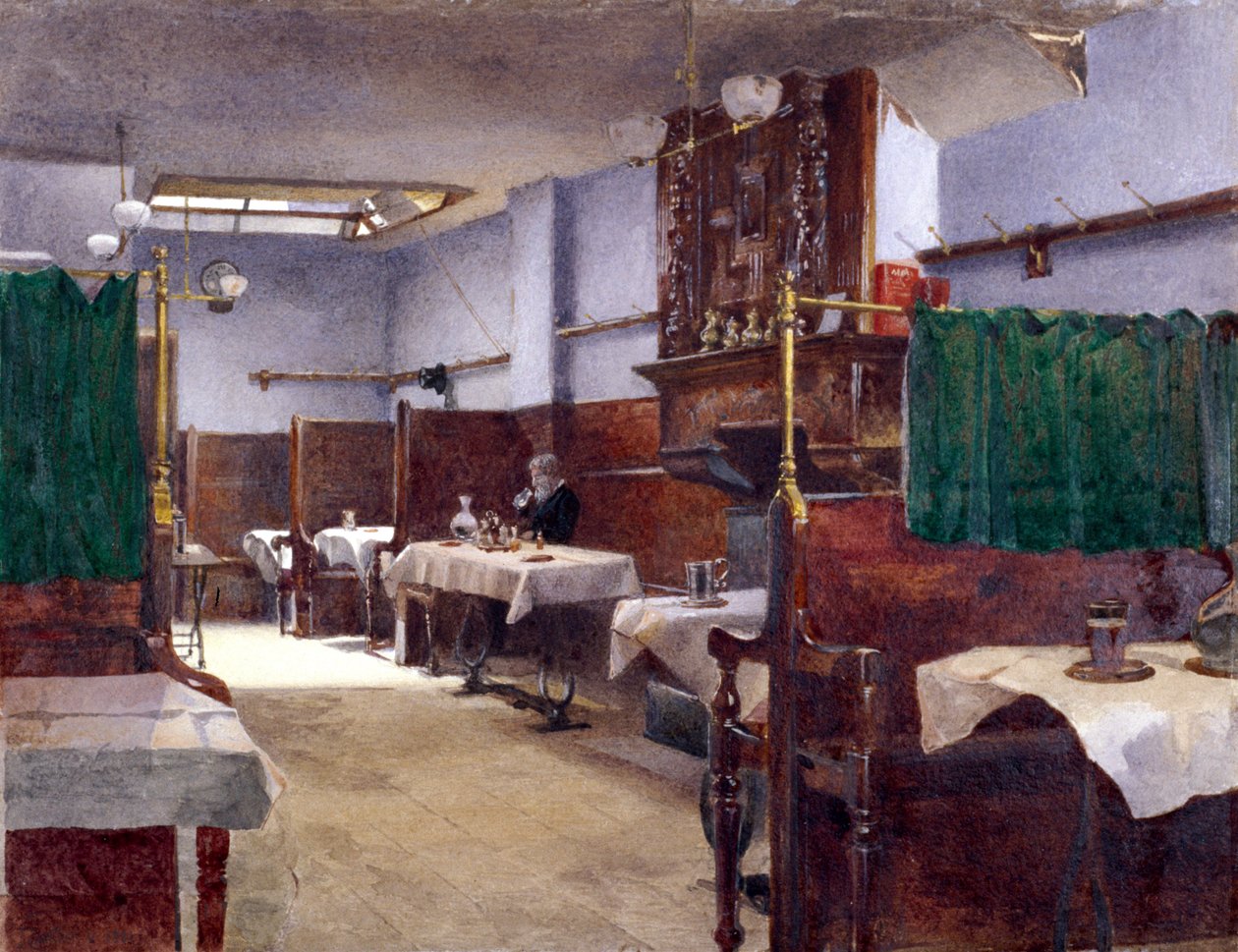 Cock Tavern, Fleet Street, Londýn, 1881 od John Crowther