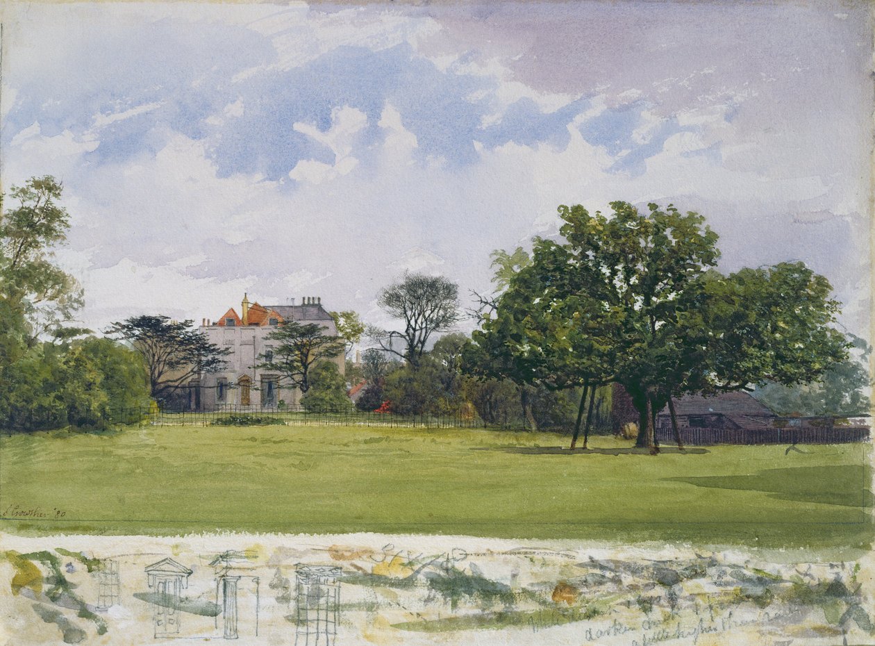 Boční pohled na Turret House, Lambeth, 1880 od John Crowther