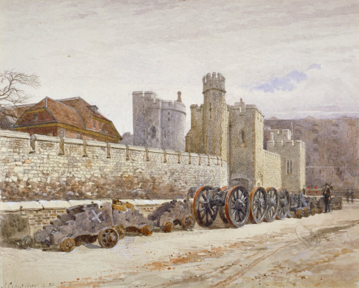 Tower of London, Stepney, Londýn, 1883 od John Crowther