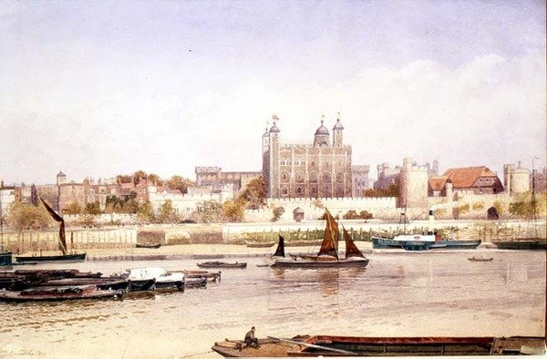 Londýnský Tower z jižního břehu od John Crowther