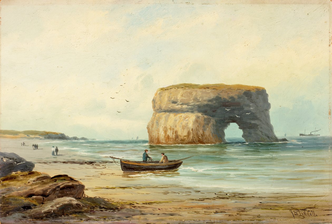 Marsden Rock, kolem 1885-1910 (olej na palubě) od John Davison Liddell