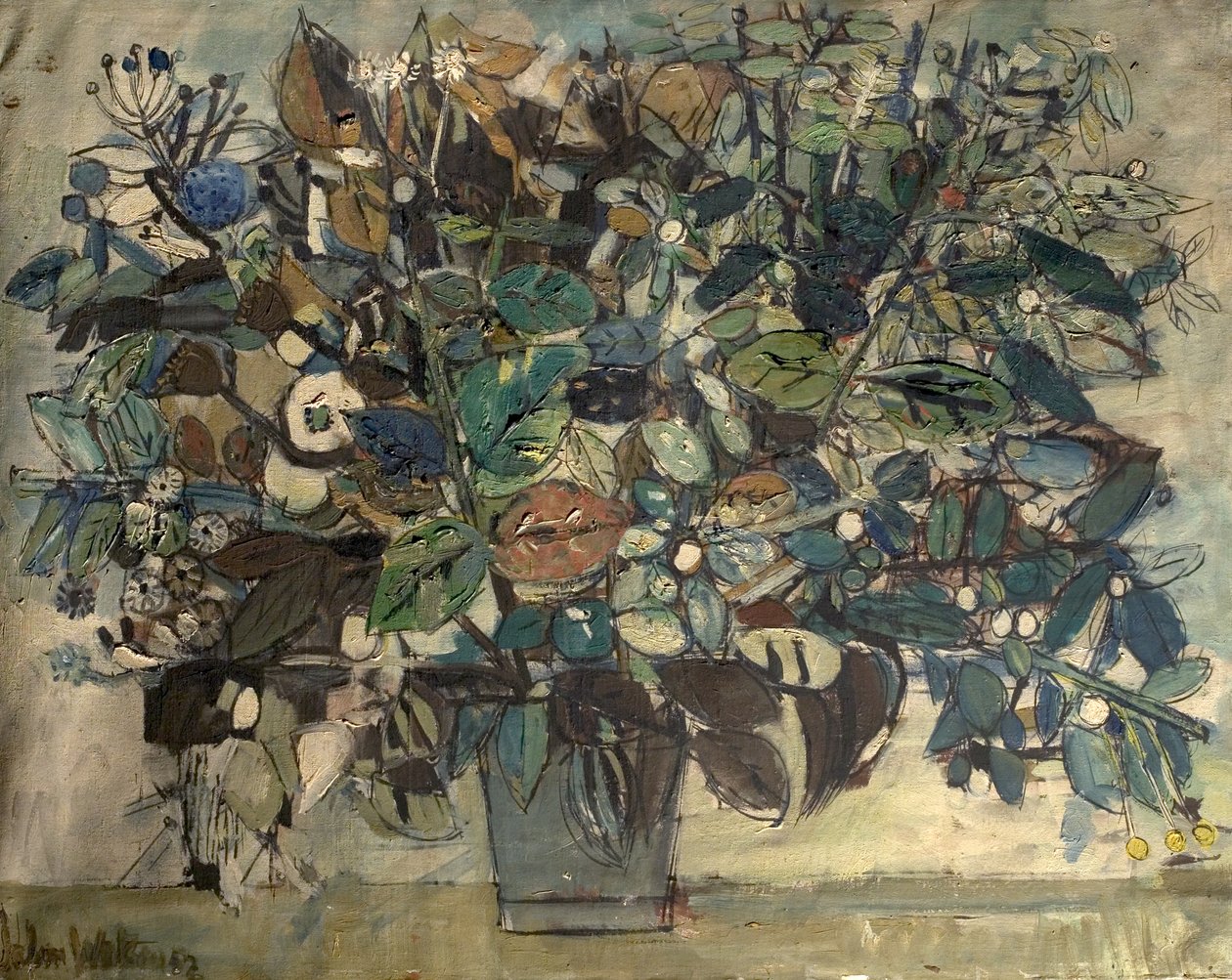 Květinová studie, podzim, 1952 od John Dawson Watson