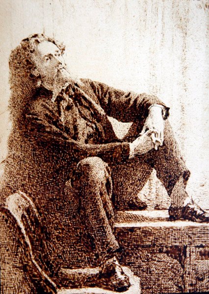 Portrét Charlese Keenea od John Dawson Watson
