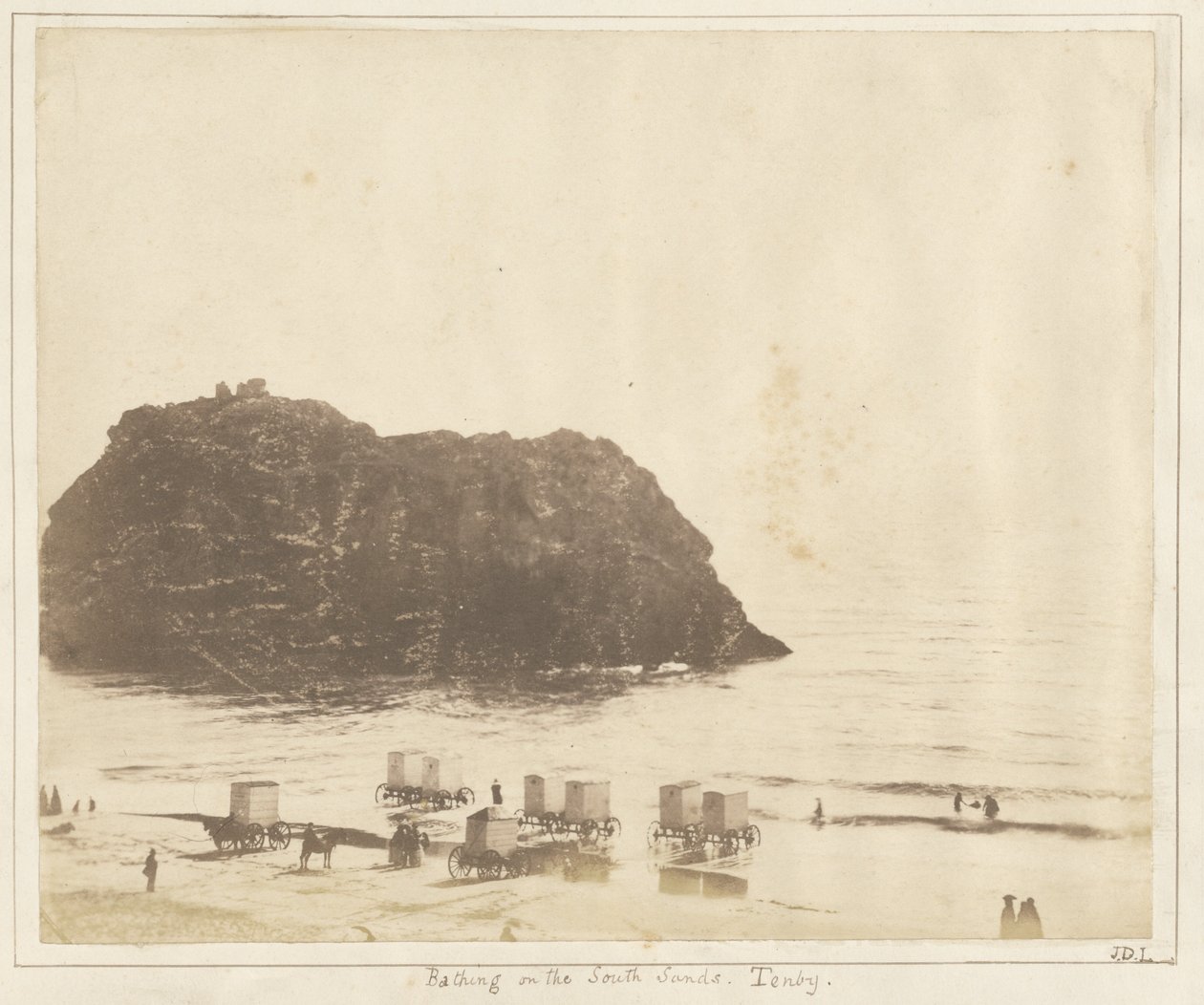 Koupání na jižních píscích, Tenby. od John Dillwyn Llewelyn
