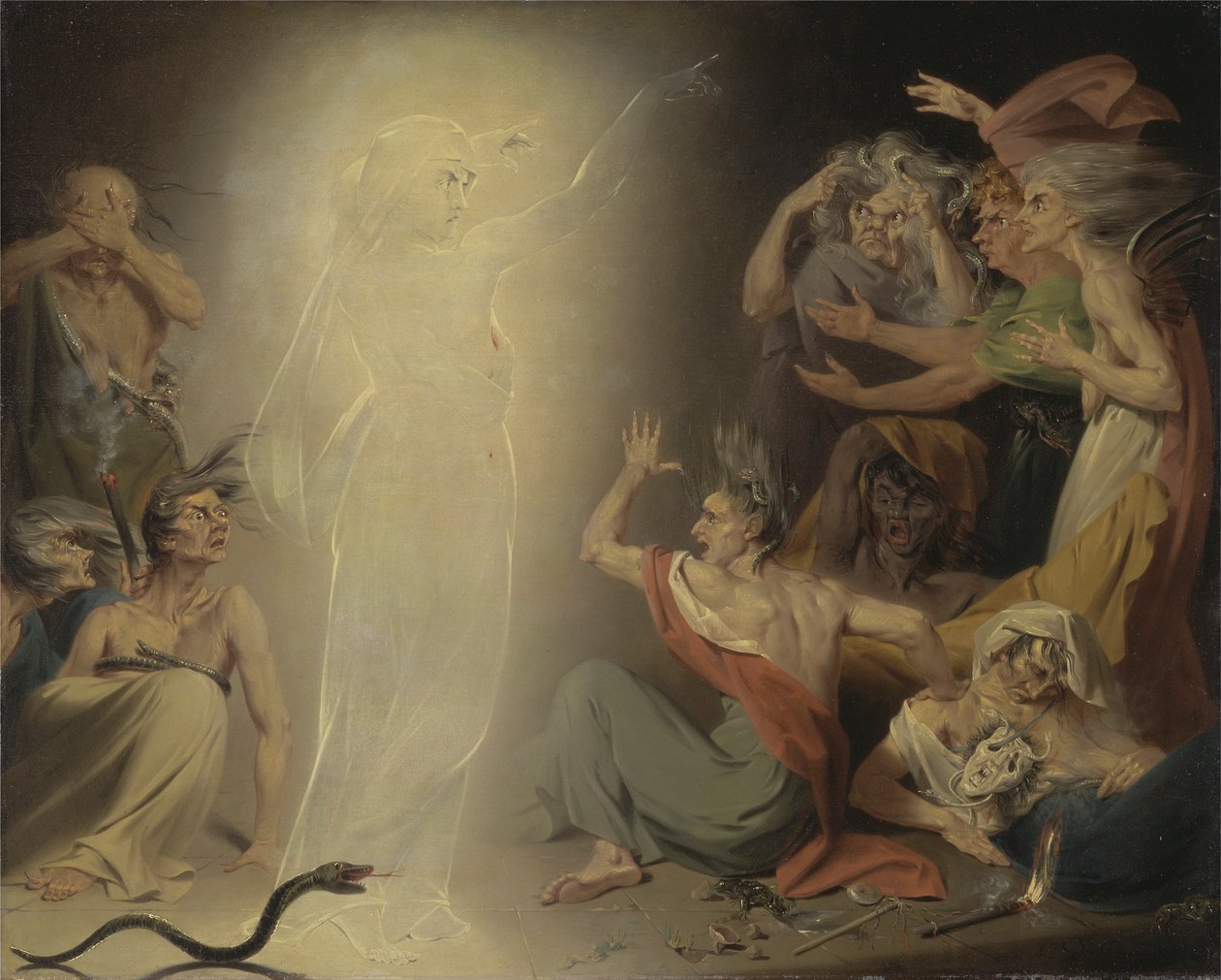 The Ghost of Clytemnestra Awakening the Furies od John Downman