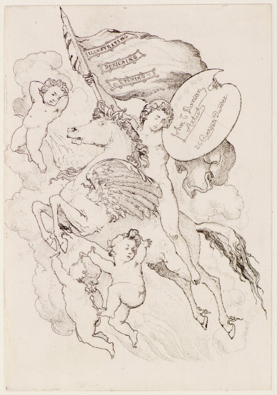 Létající kůň (lept) od John Duncan