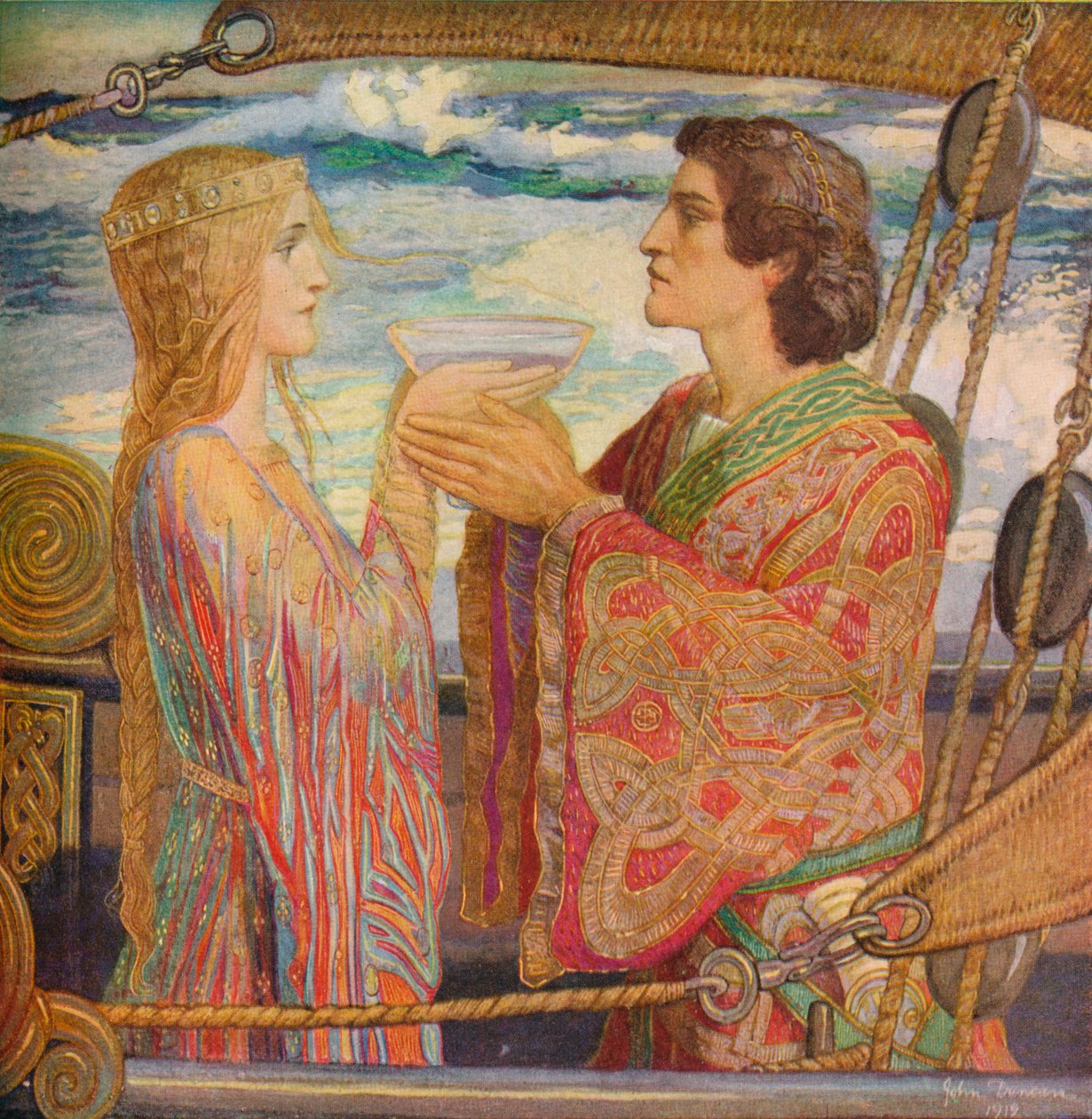 Tristan a Isolda, 1912 od John Duncan