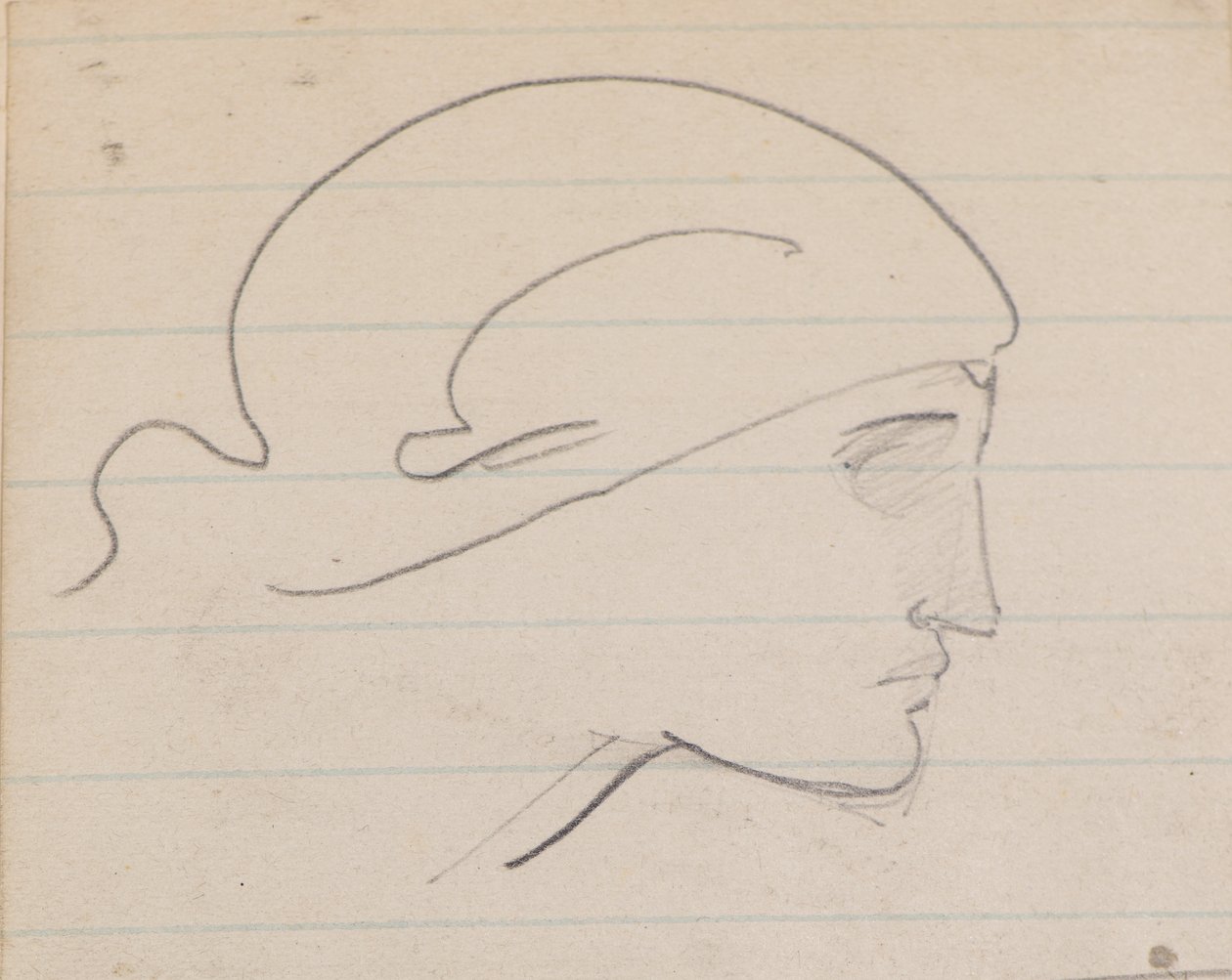 Bez názvu [Female profile] (tužka) od John Duncan