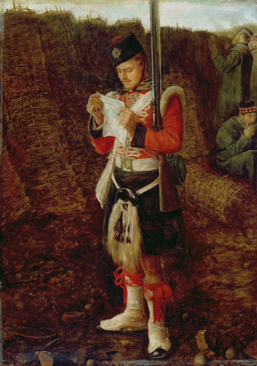 Zprávy z domova, 1856-57 od John Everett Millais