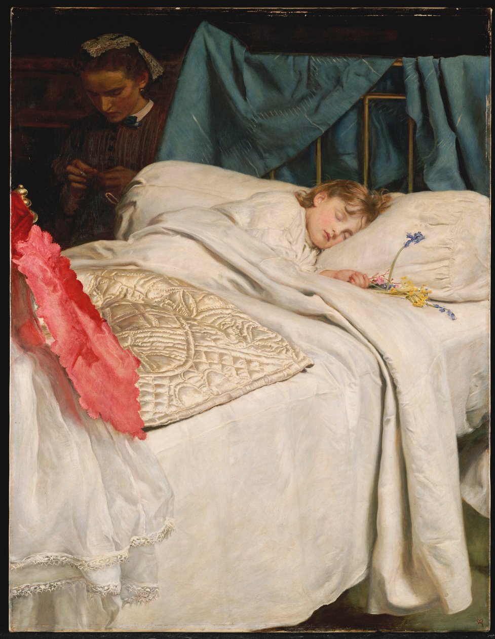 Spící, kolem roku 1865 od John Everett Millais