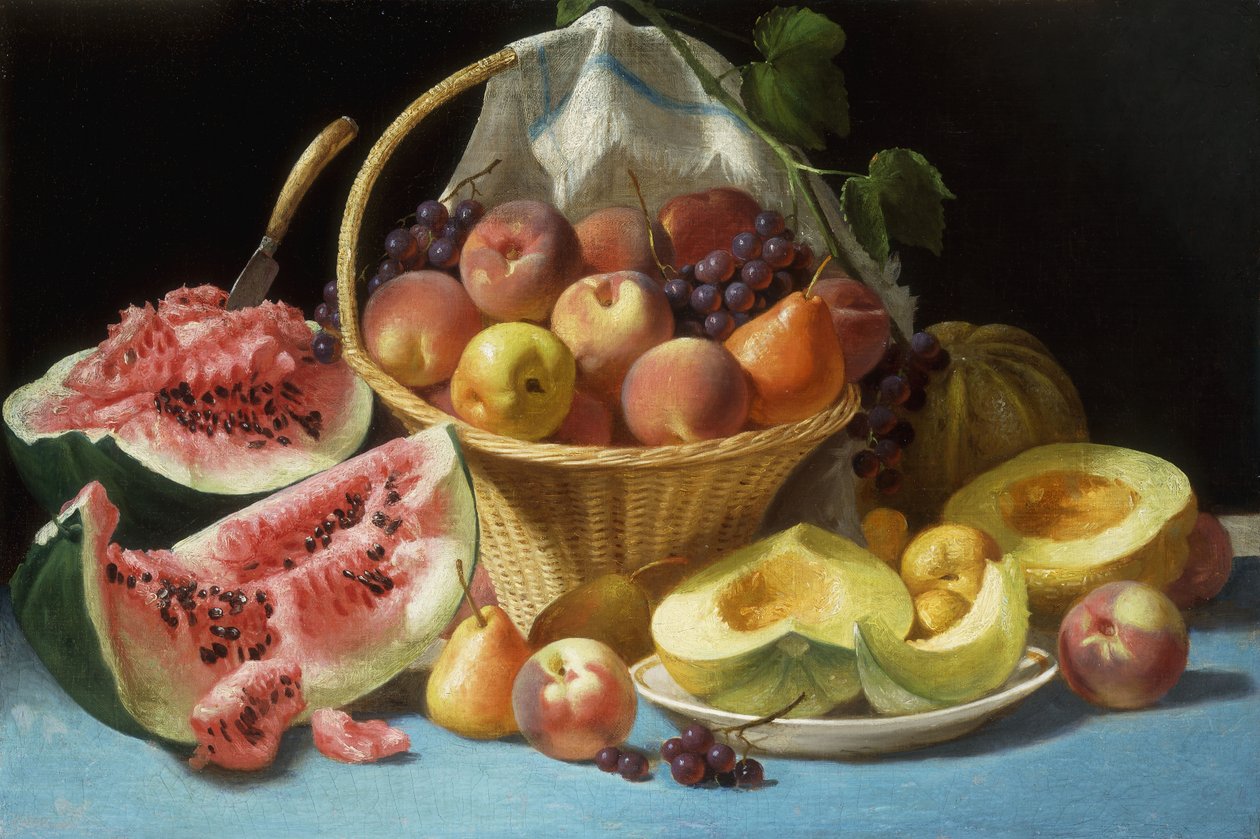 Melouny, broskve a hrozny, od John F. Francis