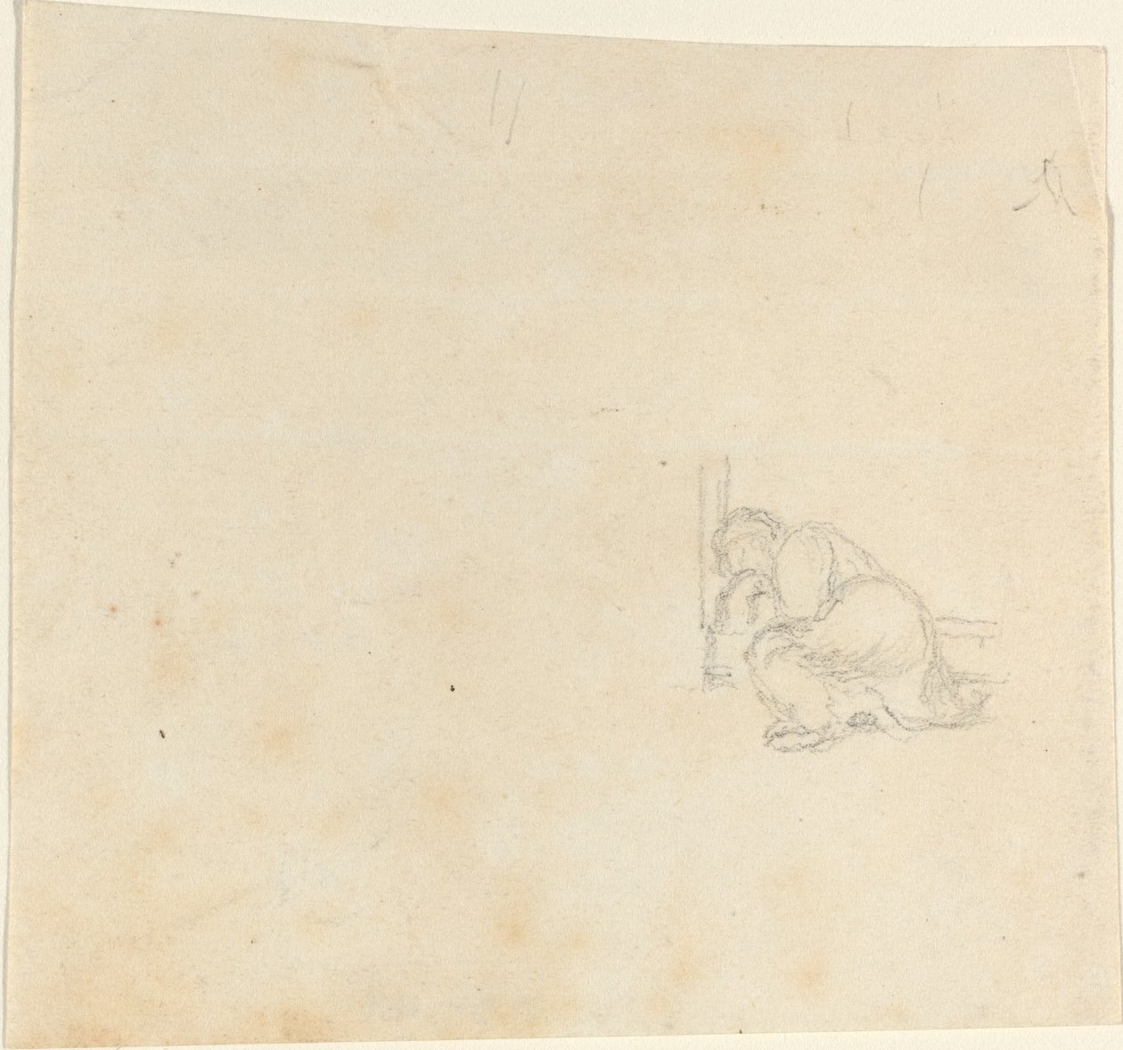 Postava spící ve dveřích od John Flaxman
