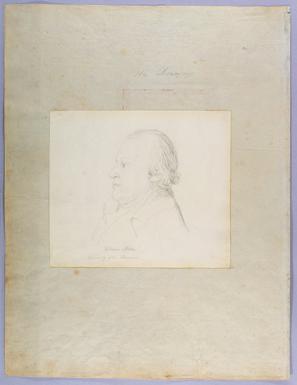 Portrét Williama Blakea, kolem roku 1804 (grafit) od John Flaxman
