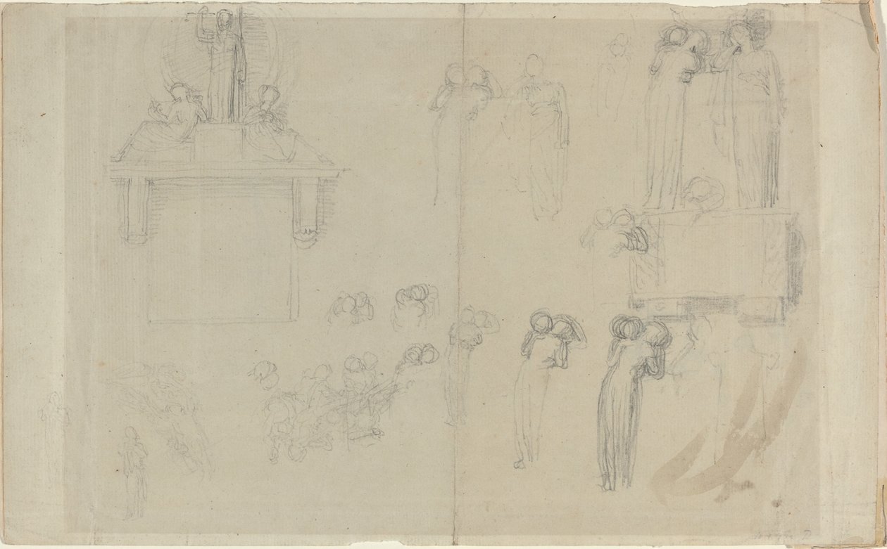 Studijní list [recto and verse] od John Flaxman