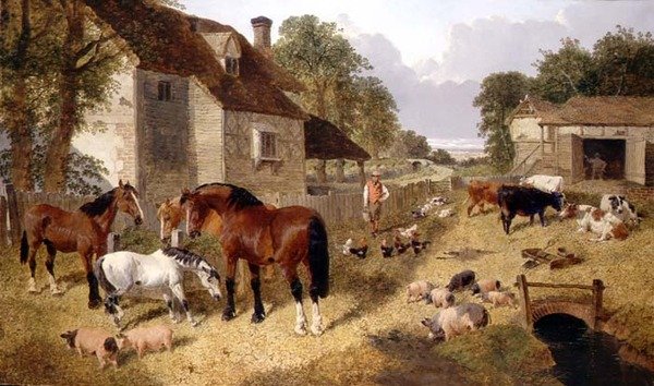 Scéna z farmy (olej na plátně) od John Frederick Herring Jnr
