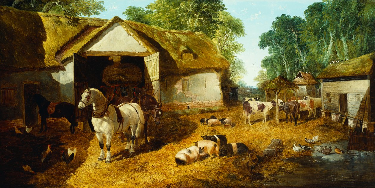 Meopham Farmyard, 1857 od John Frederick Herring Junior