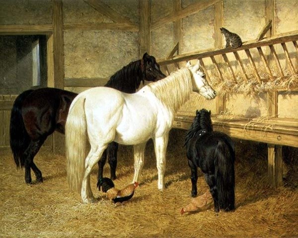 Poníci u jesliček od John Frederick Herring Senior
