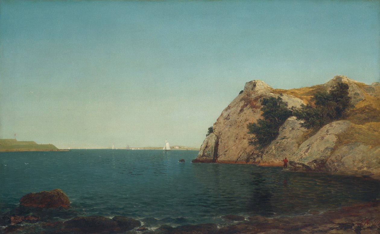 Beacon Rock, Newport Harbor od John Frederick Kensett