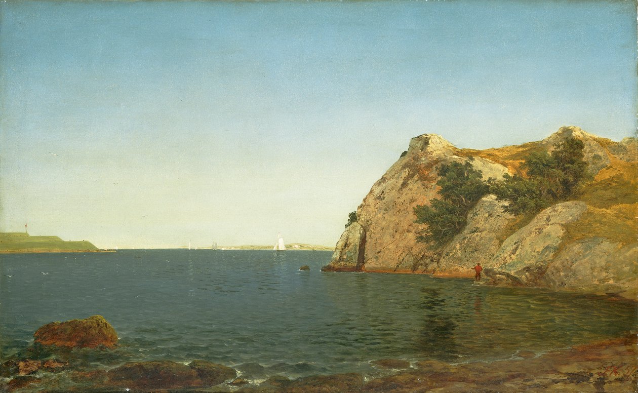 Beacon Rock, Newport Harbour, 1857 od John Frederick Kensett