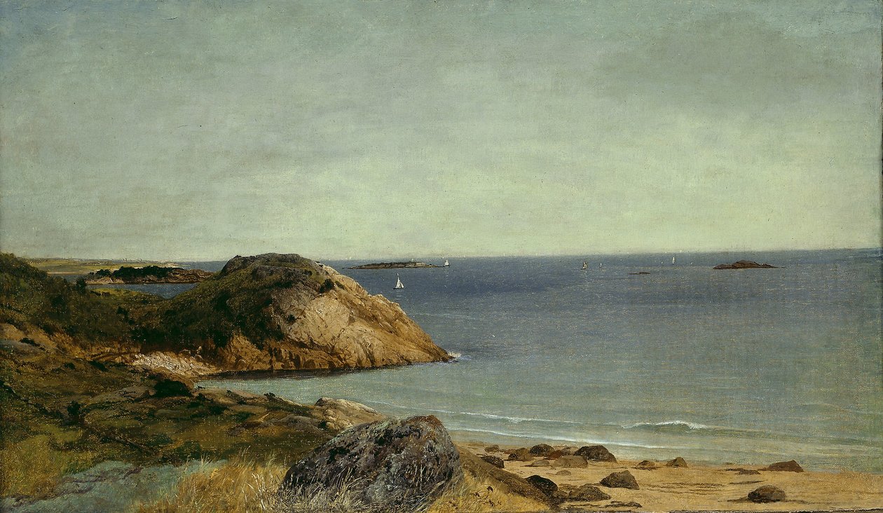 Rocky Coast, cca 1860 (olej na plátně) od John Frederick Kensett