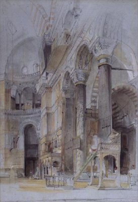 Interiér Hagia Sophia, Konstantinopol od John Frederick Lewis
