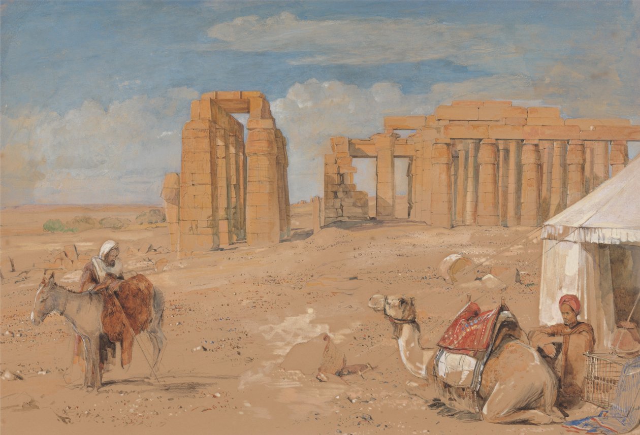 Ramesseum v Thébách od John Frederick Lewis
