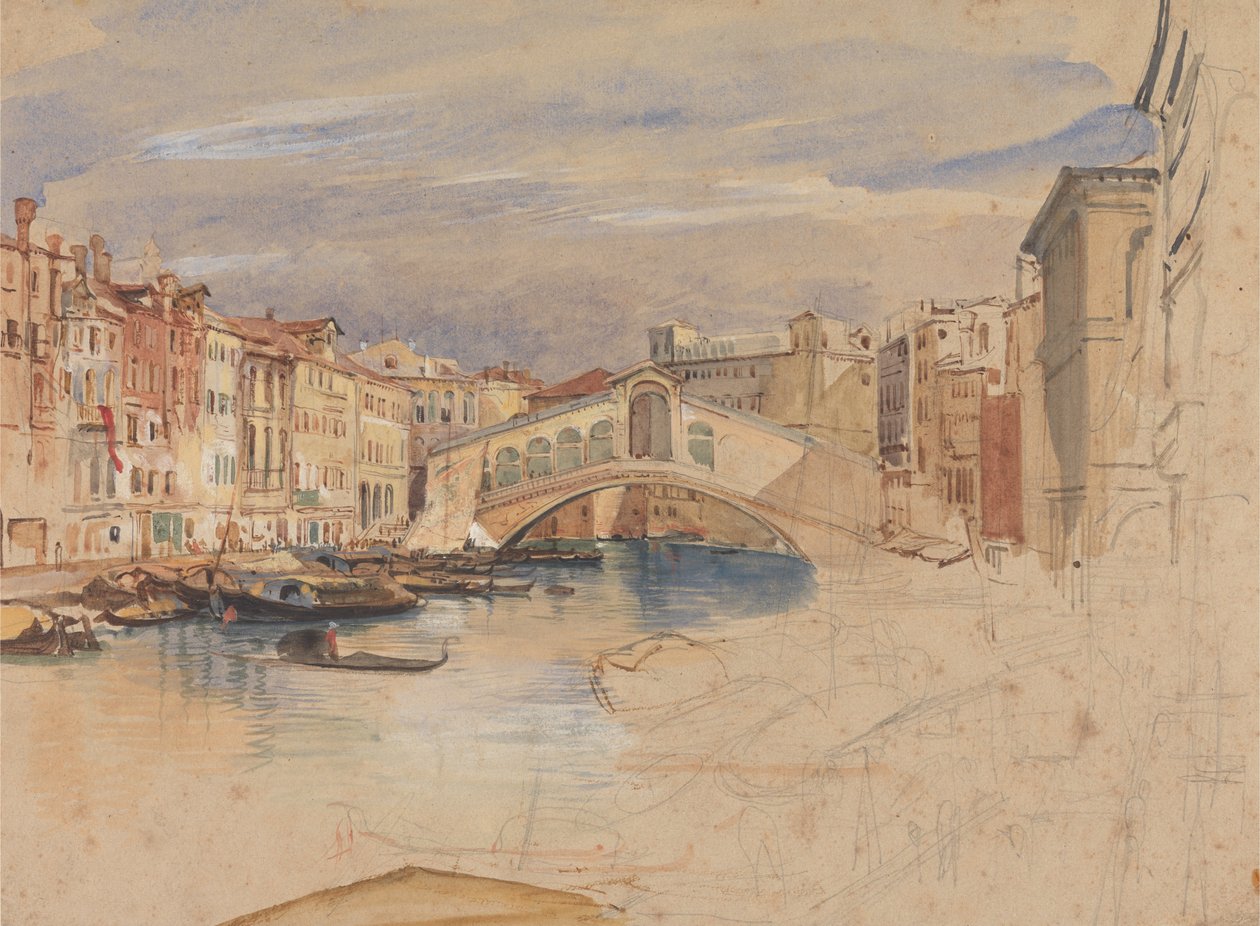 Benátky: Canal Grande a Rialto od John Frederick Lewis