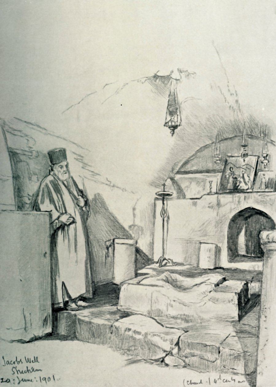 Jacobs Well v Shechem Nablus, 1902. od John Fulleylove