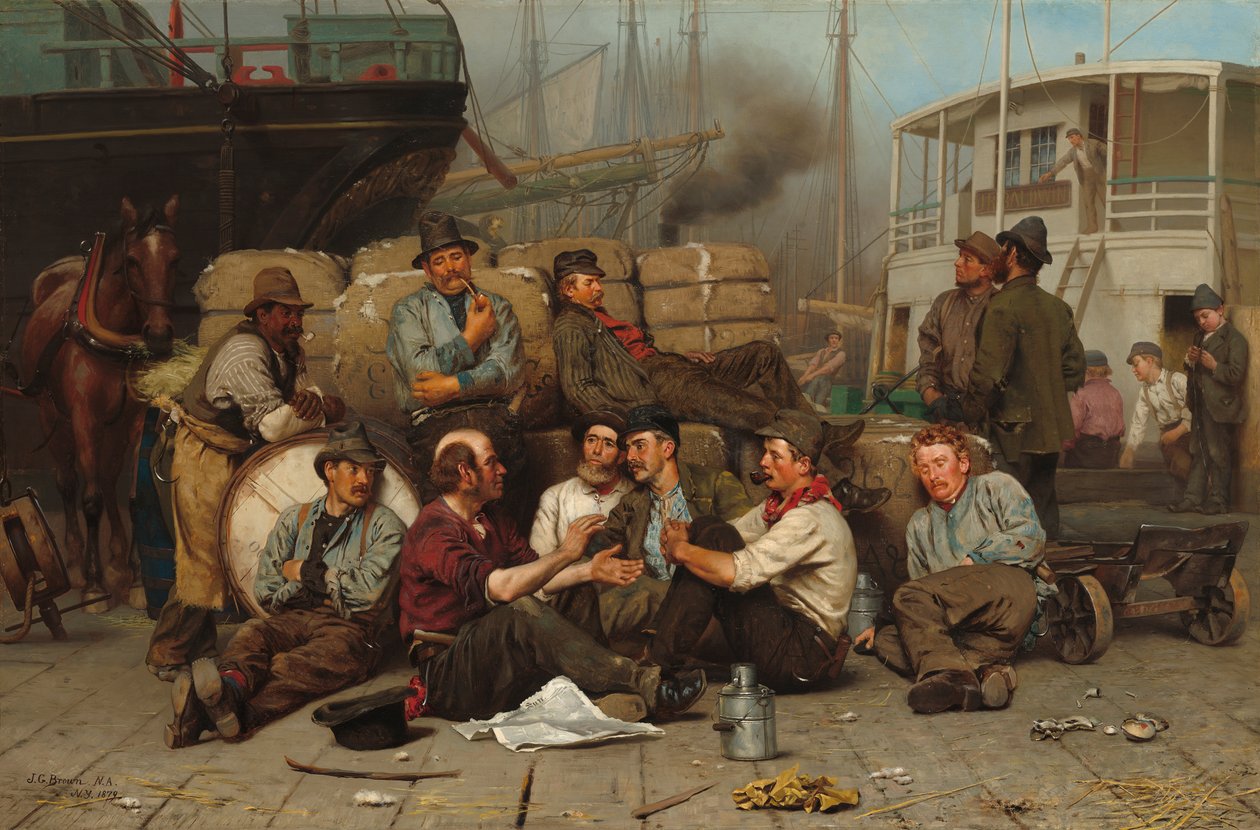 The Longshoremens Poledne, 1879 od John George Brown