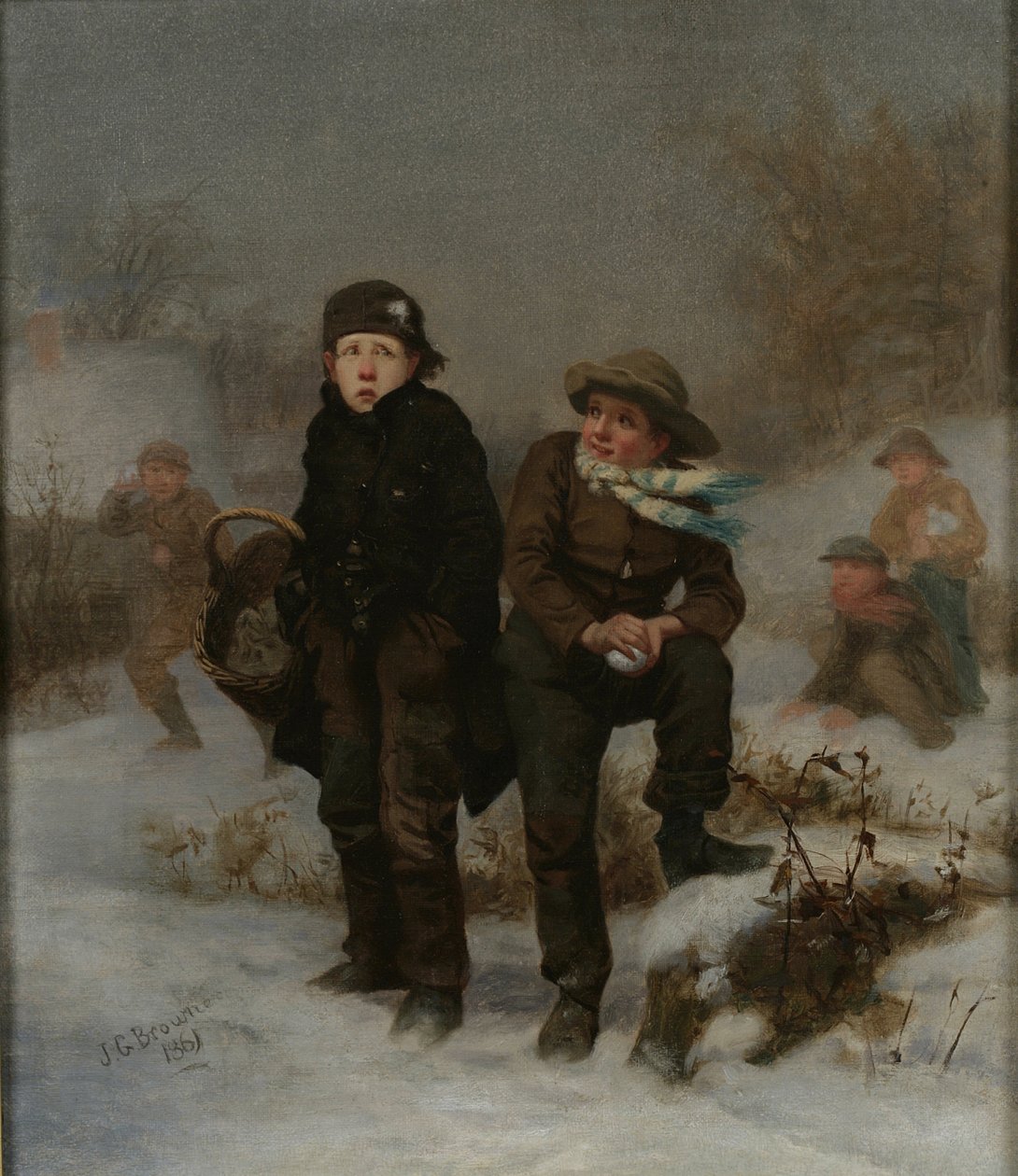 Oběť, 1861 od John George Brown
