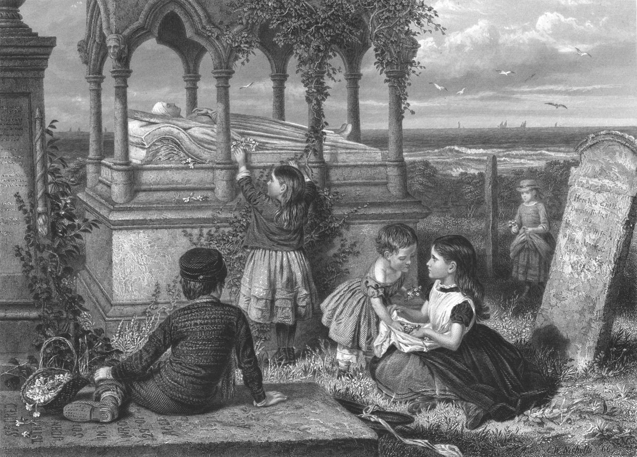 The Tomb of Grace Darling, c1851-1886 od John Godfrey