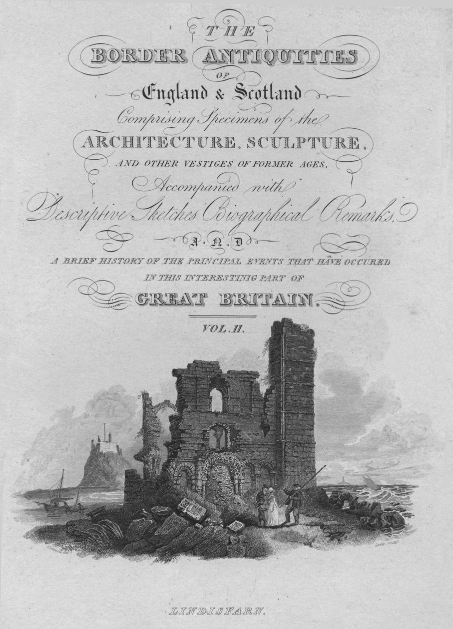 Frontispis - Lindisfarn, 1814 od John Greig