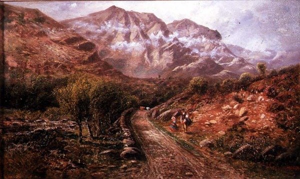 Eel Crags, Borrowdale, Cumberland od John Gunson Atkinson