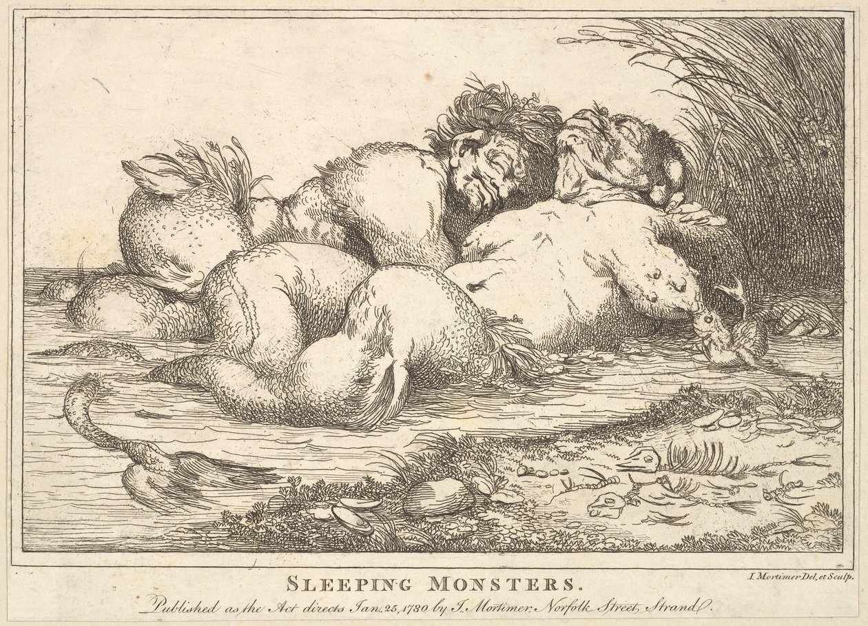 Spící příšery, 25. ledna 1780. od John Hamilton Mortimer
