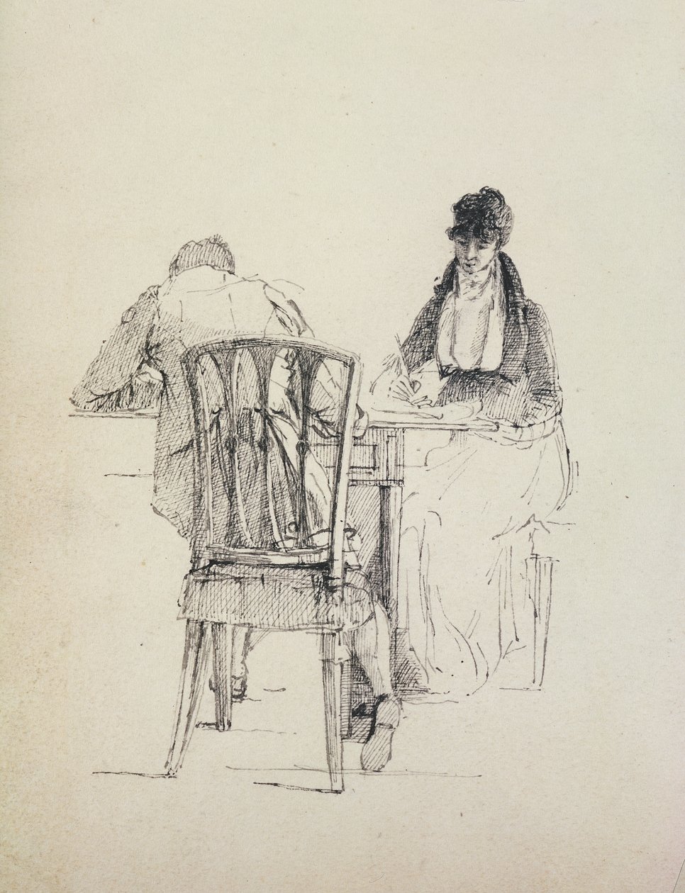 Muž čtení, kolem 1804-30 od John Harden
