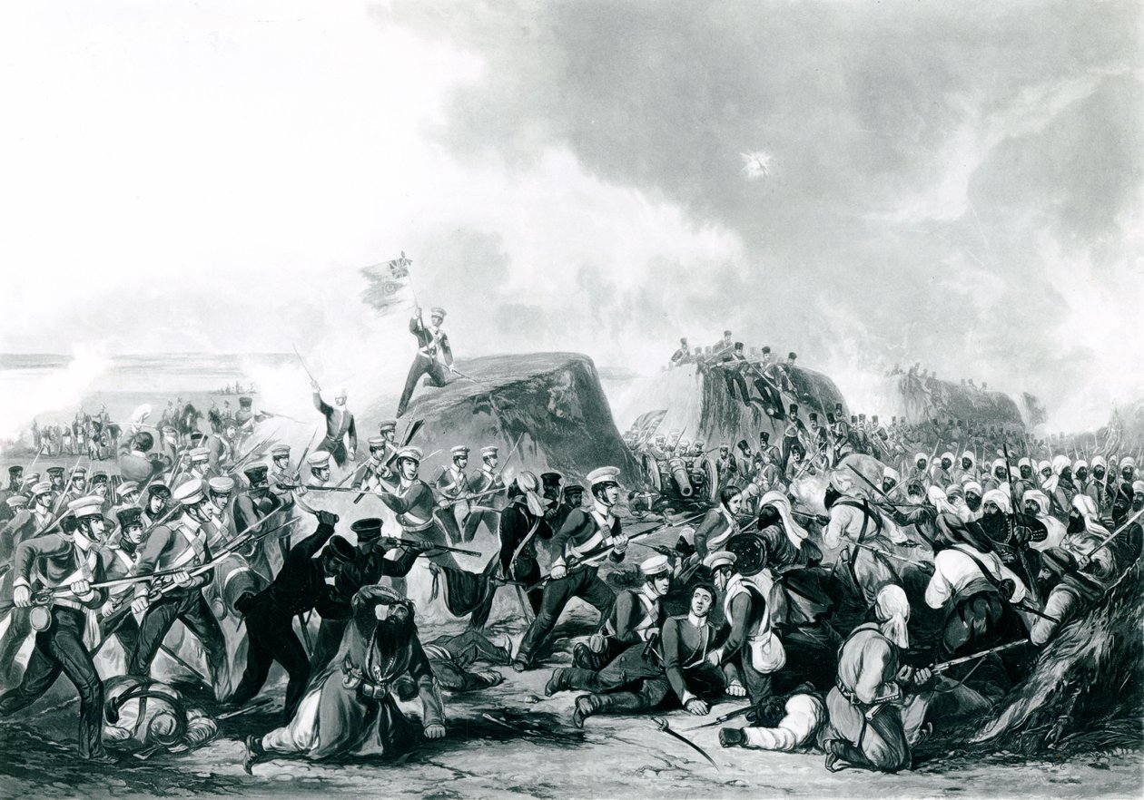 Bitva u Sobraonu 10. února 1846 od John Harris
