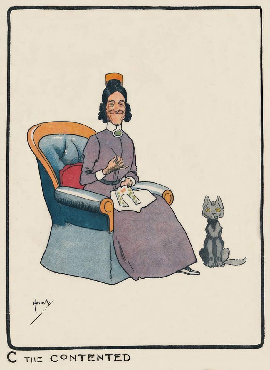 C the Contented / J. Hassall / Zeichnung, 1903 od John Hassall