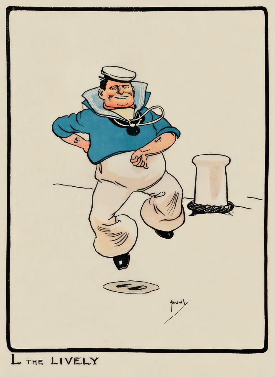 L the Lively / J. Hassall / Zeichnung, 1903 od John Hassall