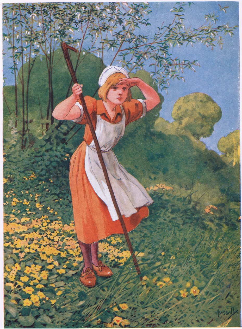Little Bo Peep (litho) od John Hassall