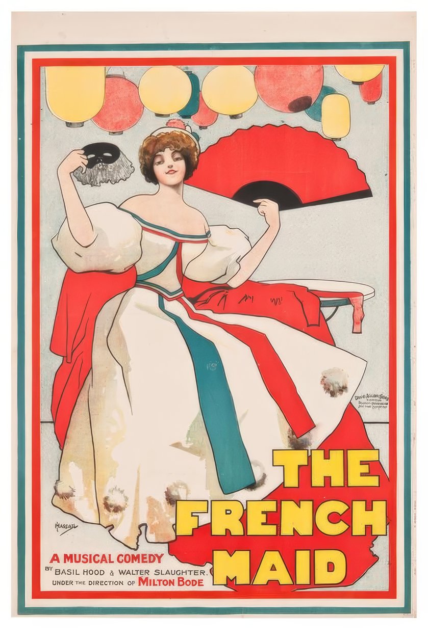 "Francouzská služebná" / J. Hassall / Plakat, 1896 od John Hassall