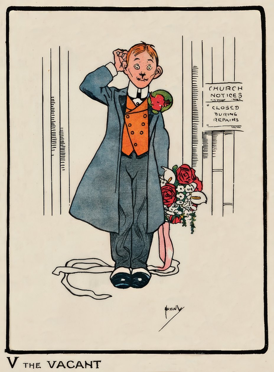 V the Vacant / J. Hassall / kresba, 1903 od John Hassall