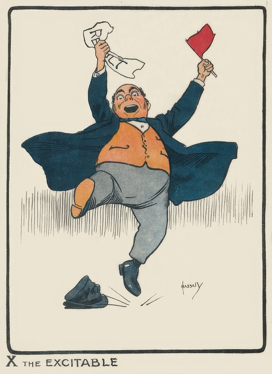 X the Excitable / J. Hassall / Zeichnung, 1903 od John Hassall